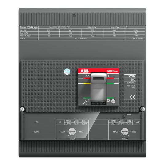 XT4H 250, TMA, In=200A, InN=100%, 4p