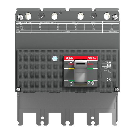 XT4S 250, Ekip Touch Measuring LSI, In=250A, 4p*